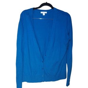 New York & Company blue long sleeve cardigan  size XL